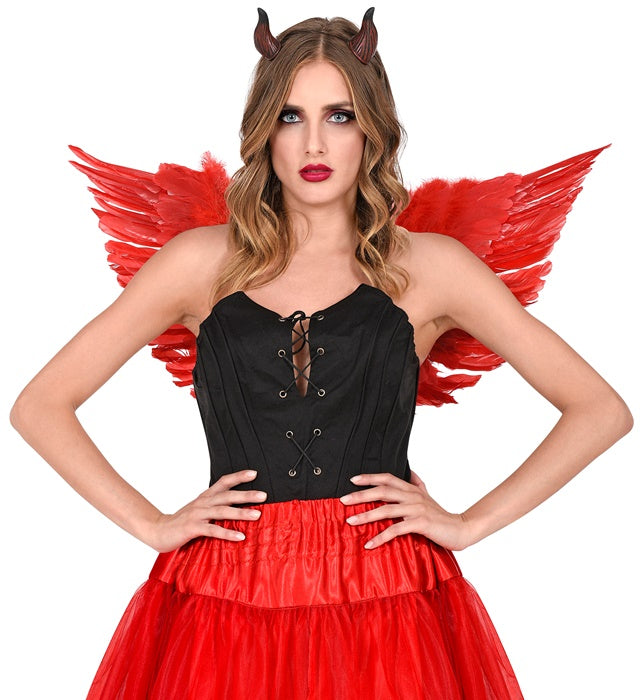 Red Feathered Wings 78X36 Cm