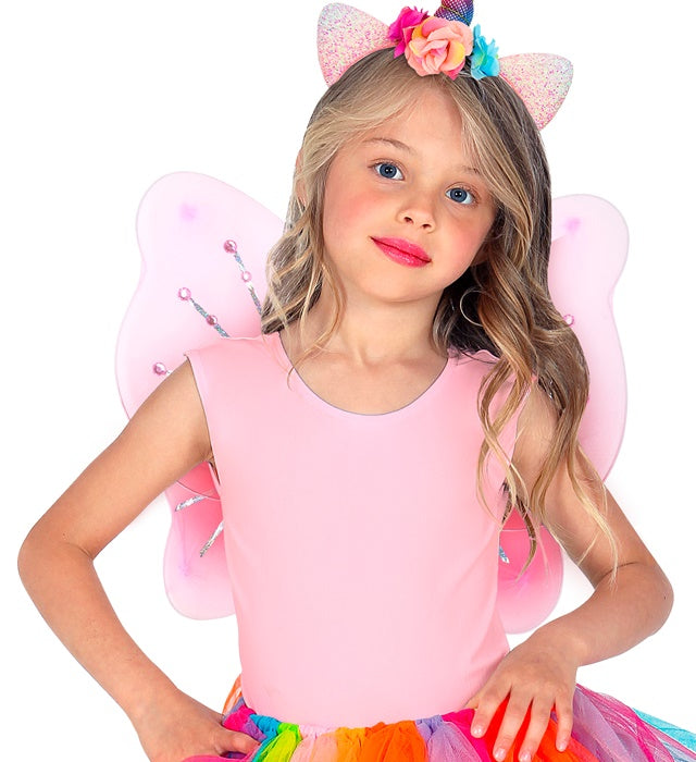 Pink  Wings With Gems 50X40 Cm