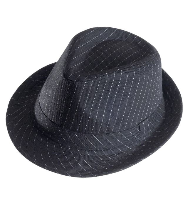 Striped Gangster Hat Deluxe Quality