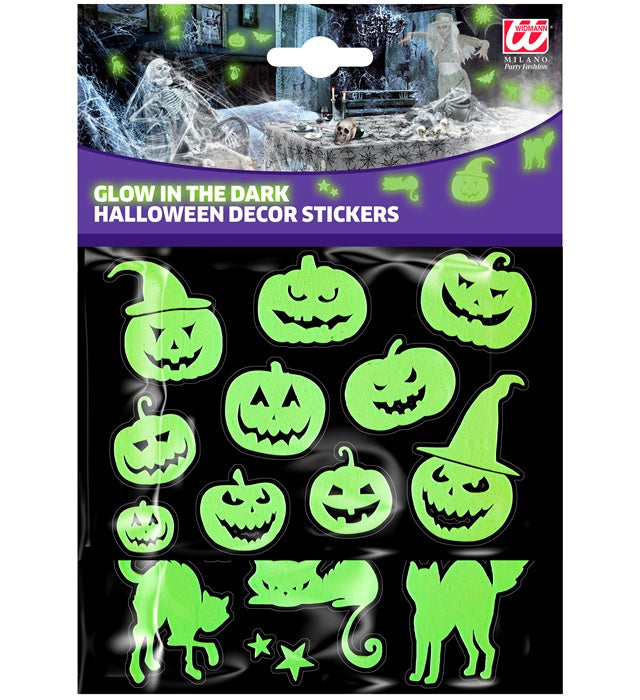 Glow In The Dark Halloween Decor Stickers 21X15 Cm