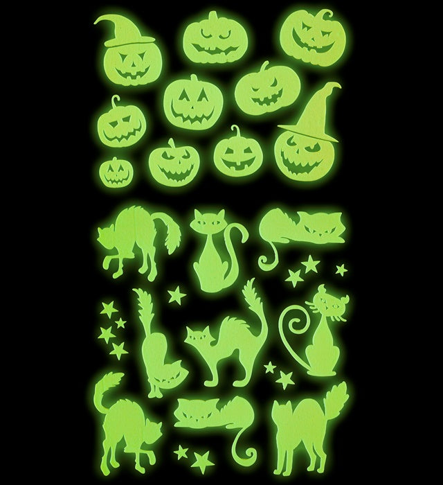Glow In The Dark Halloween Decor Stickers 21X15 Cm
