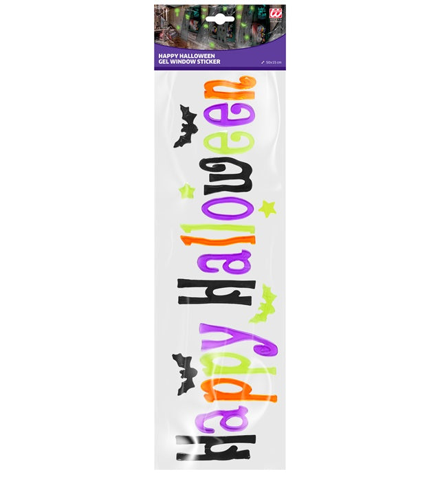 Happy Halloween Gel Window Sticker 50X15 Cm