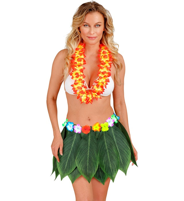 Banana Leaf Skirt With Flower Belt