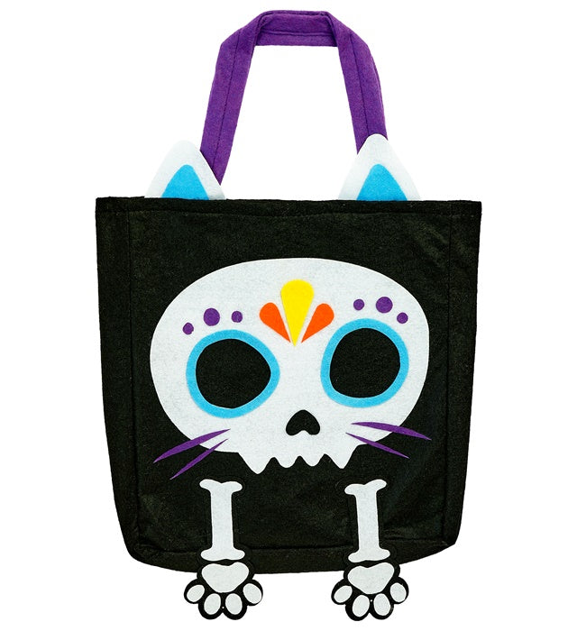 Bag Trick or Treat Cat Skeleton for Kids Image 1
