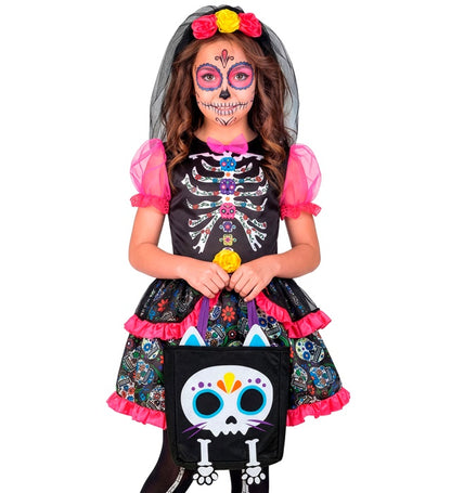 Bag Trick or Treat Cat Skeleton for Kids Image 4