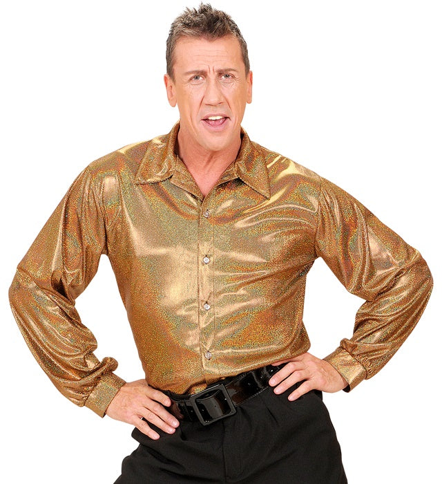 The 70S Disco Style  Holographic Shirt 