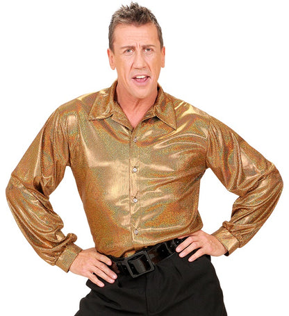 The 70S Disco Style  Holographic Shirt 
