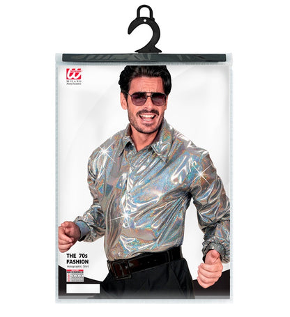 The 70S Disco Style  Holographic Shirt 