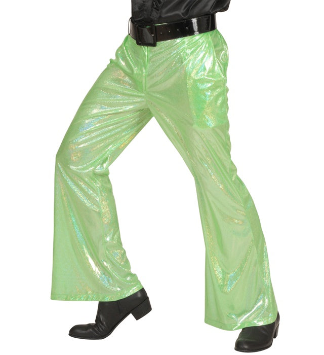 Green Holographic Fabric Pants