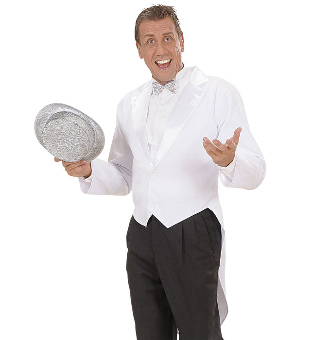 White Satin Lined Tailcoats With Satin Collar