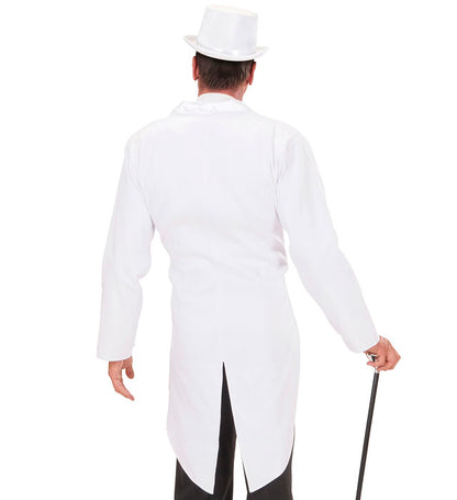White Satin Lined Tailcoats With Satin Collar