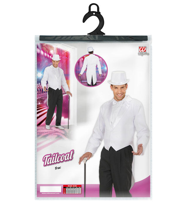 White Satin Lined Tailcoats With Satin Collar