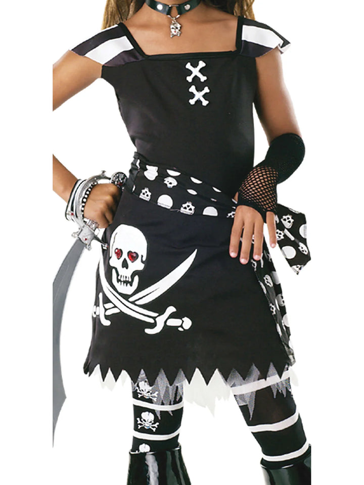 Drama Queens Childs Scarlet Costume Pirate Girl