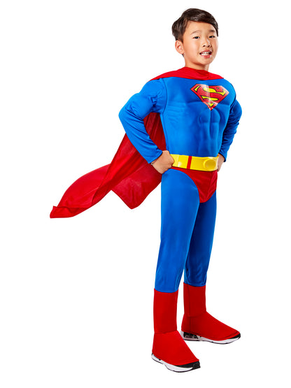 Superman Costume Deluxe Muscle Chest Kids 6
