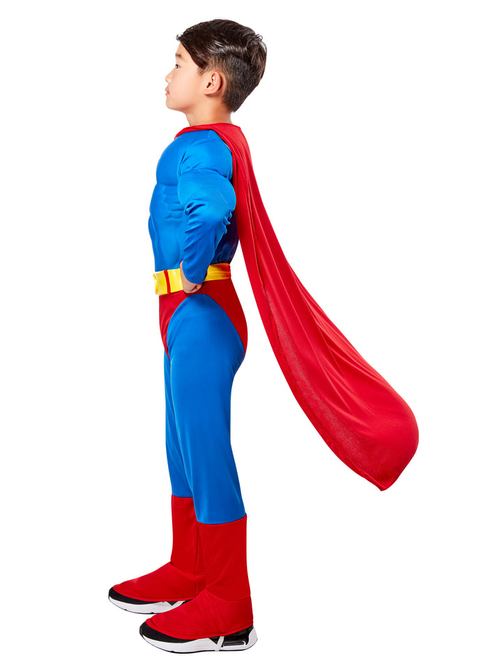 Superman Costume Deluxe Muscle Chest Kids