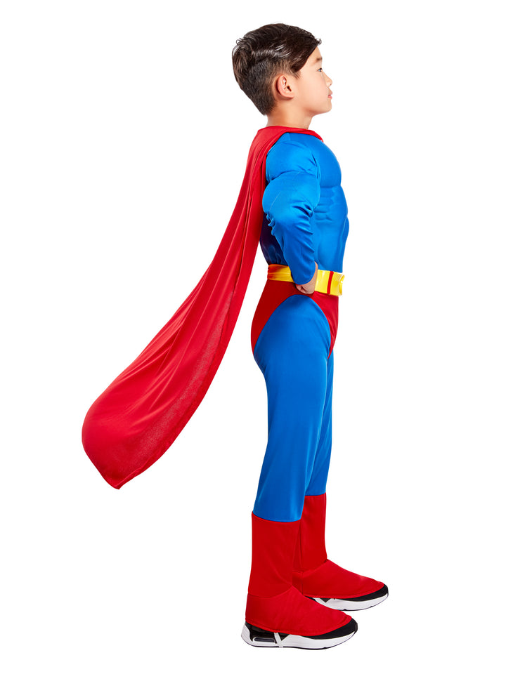 Superman Costume Deluxe Muscle Chest Kids