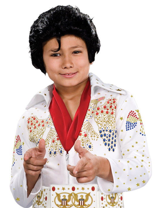 Elvis Costume Kids Deluxe White Jumpsuit 2