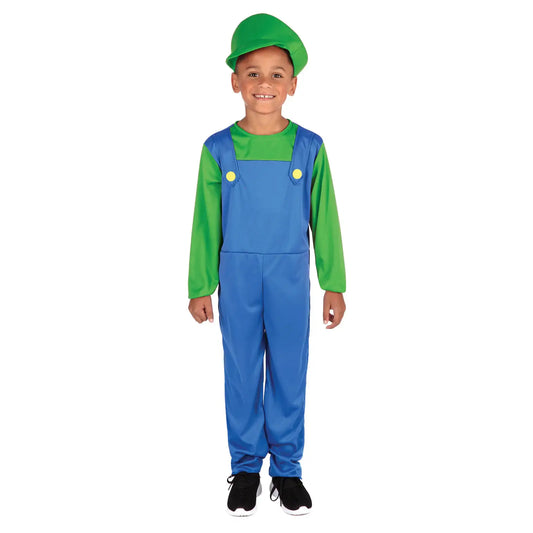 Plumber Boy Childrens Luigi Costume Nintendo 1