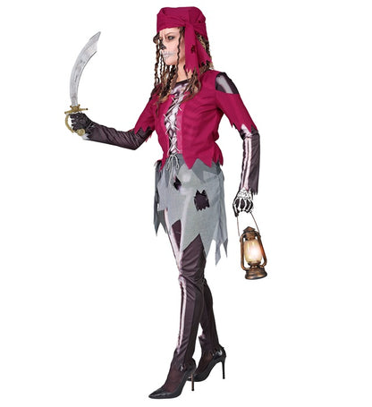 Pirate Skeleton  Shirt With Corset & Skirt, Leggings, Bandana 