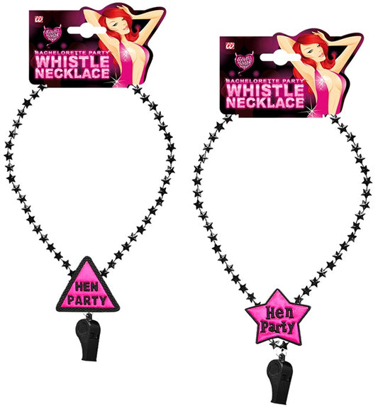 Hen Party Whistle Necklace 2 Styles Ass.