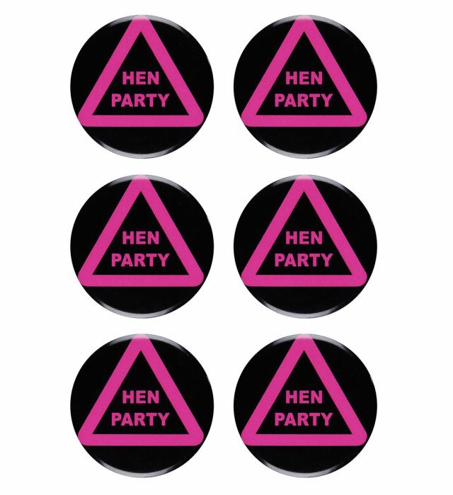 Set Of 6 Hen Party Pins