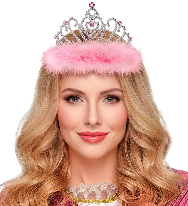 Tiara With Pink Marabou