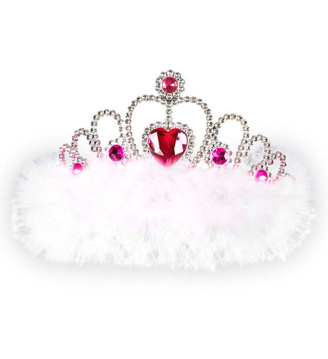 Girls Night Out Tiara With Gems & Marabou