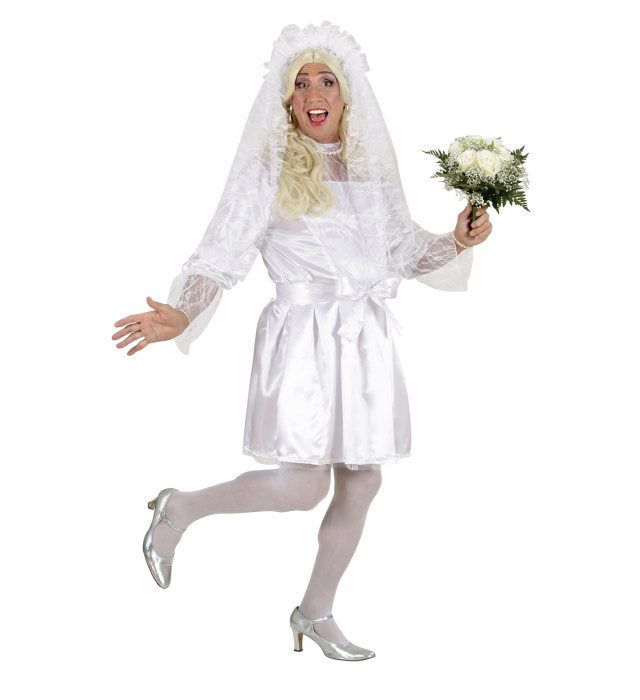 Male Bride  Dress, Belt, Headpiece With Veil 