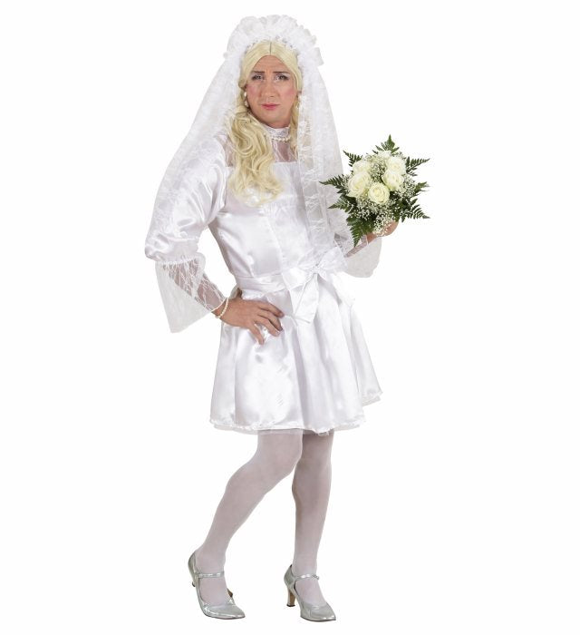 Male Bride  Dress, Belt, Headpiece With Veil 