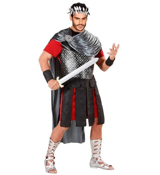 Roman Emperor  Tunic With Drape, Cape And Skirt, Cuffs, Laurel Wreath 