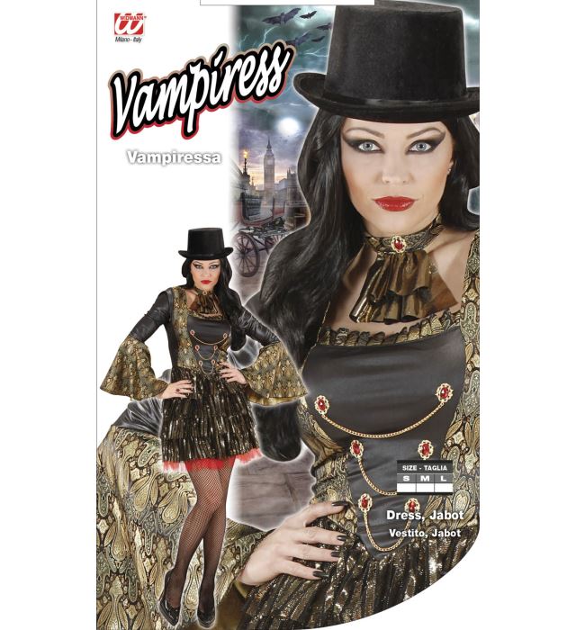 Gothic Vampiress  Dress, Jabot 