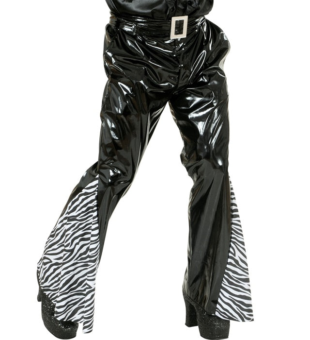Zebra Bell Bottom Pants Vinyl