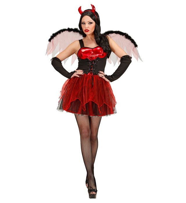 Devil  Dress, Wings, Fingerless Gloves, Horns 
