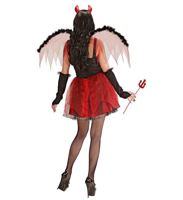 Devil  Dress, Wings, Fingerless Gloves, Horns 