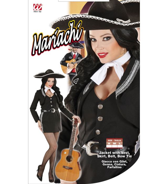 Mariachi  Jacket With Vest, Skirt, Belt, Bow Tie 