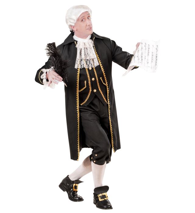 Composer  Long Jacket With Vest, Jabot, Pants, Shoe Buckles 