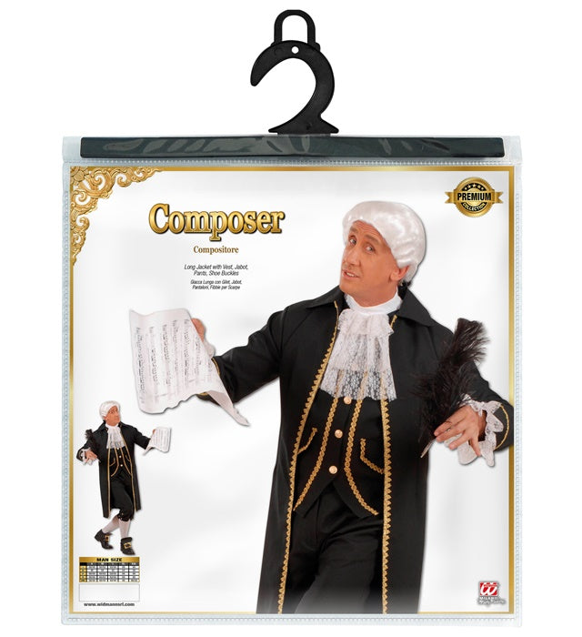 Composer  Long Jacket With Vest, Jabot, Pants, Shoe Buckles 