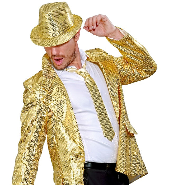 Gold Sequin Necktie