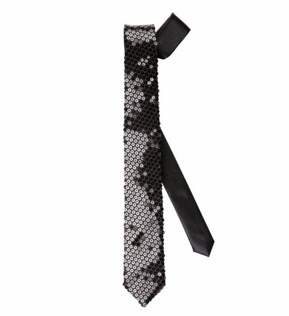 Black Sequin Necktie