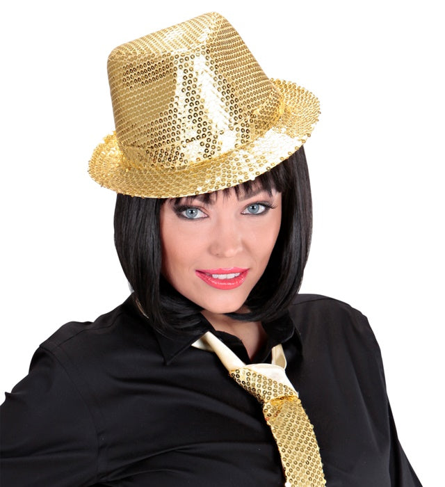 Gold Sequined Fedora