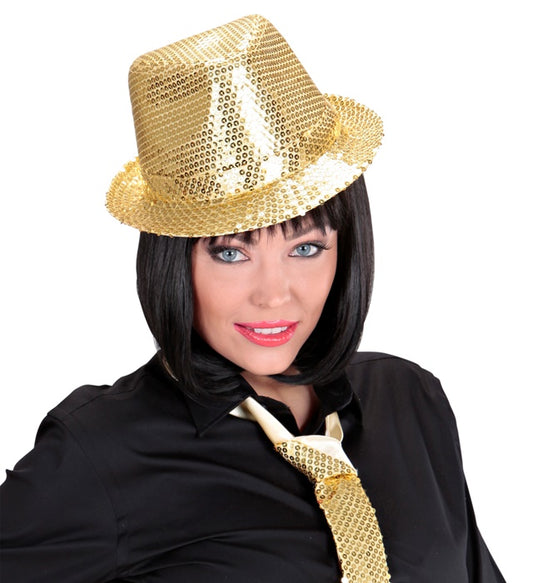 Gold Sequined Fedora