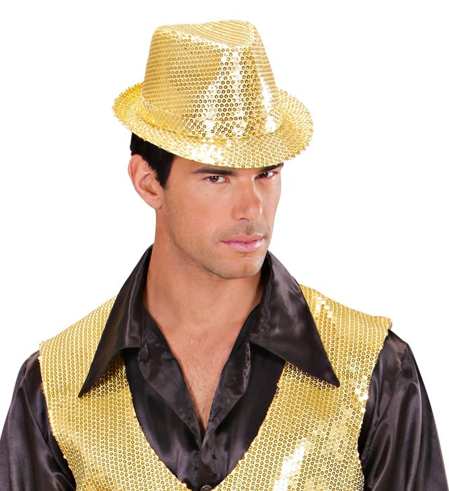 Gold Sequined Fedora