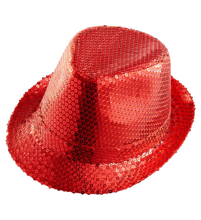 Red Sequined Fedora