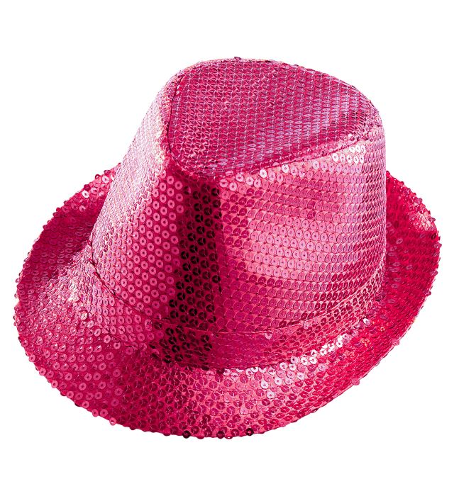 Pink Sequined Fedora