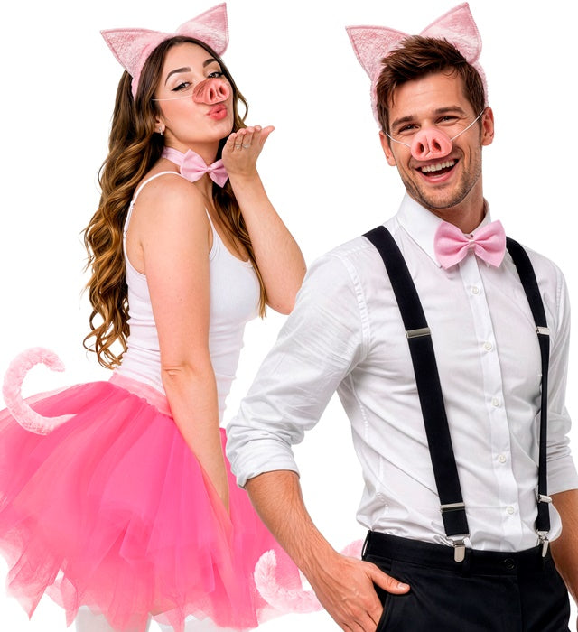 Pig Set  Ears, Nose, Bow Tie, Tail 