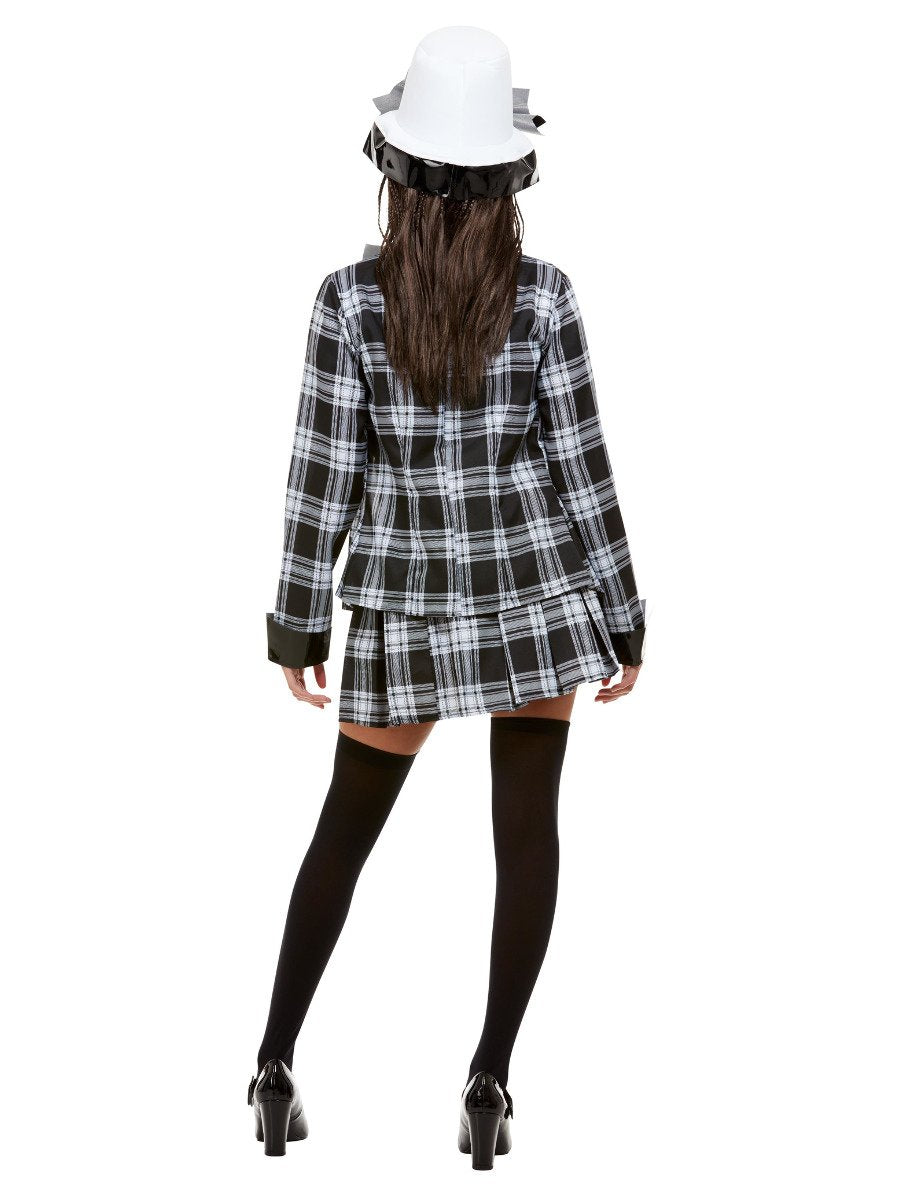 90s Clueless Dionne Costume Adult Black Plaid Jacket Skirt Hat Socks 3