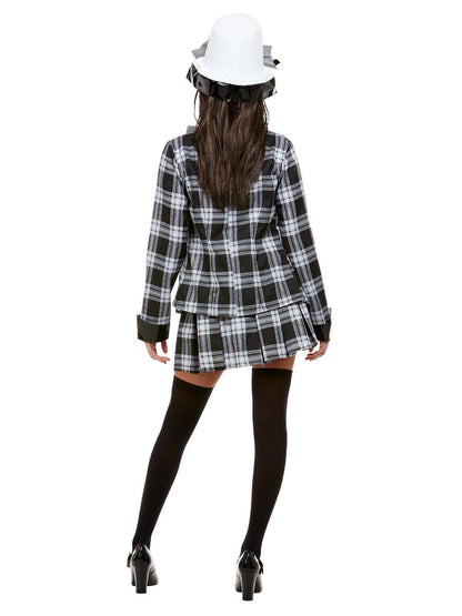 90s Clueless Dionne Costume Adult Black Plaid Jacket Skirt Hat Socks 3