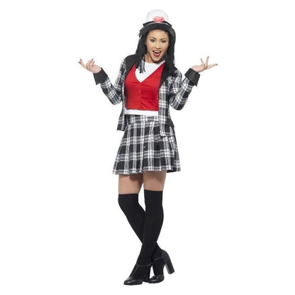 90s Clueless Dionne Costume Adult Black Plaid Jacket Skirt Hat Socks 5