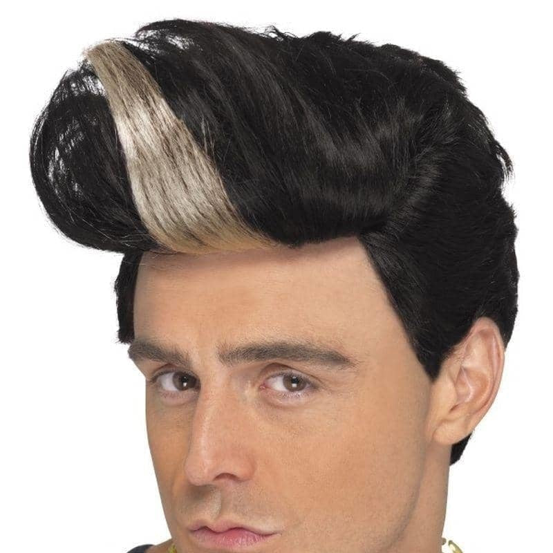 90s Rapper Wig Adult Black Silver Costume Accessory 1