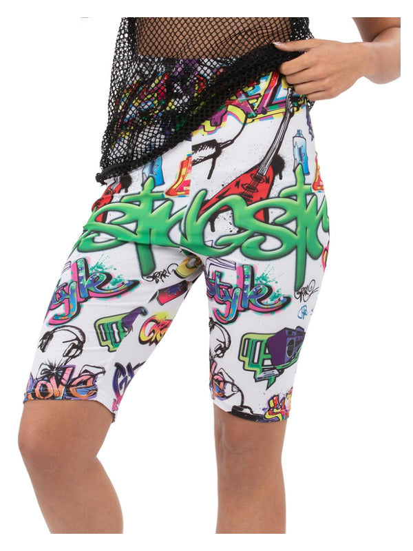 90s Unisex Graffiti Cycling Shorts 1